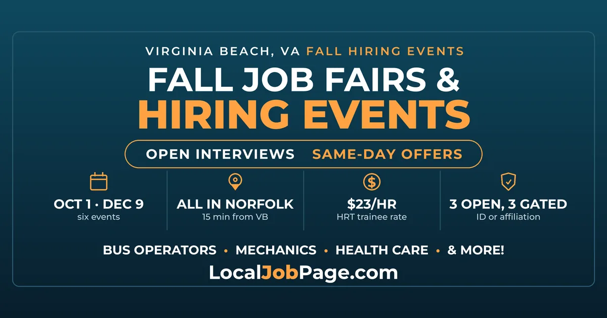 Fall 2026 Virginia Beach Area Job Fairs and Hiring Events: Your Complete Guide
